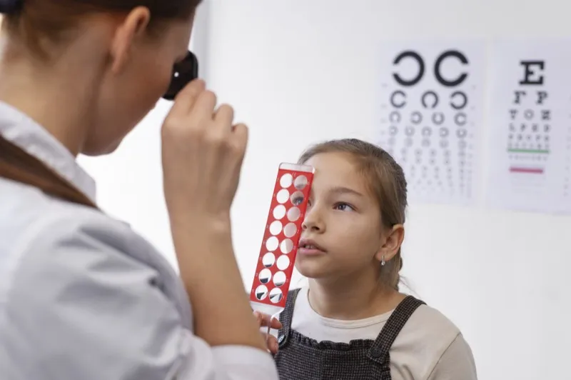 Consulta oftalmológica pediátrica